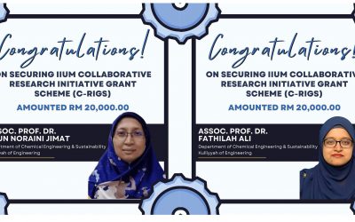 Dr. Dzun & Dr. Fathilah secured IIUM C-RIGS 2023 Grants