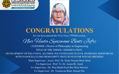 Sr. Huda Successfully Defend her PhD
