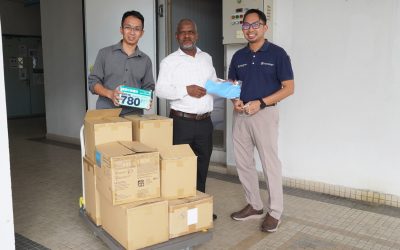 CHES Department Received Gloves Donation from Br. Asyraf (Alumni 2008)