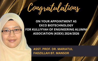 Dr. Mariatul appointed as Biotechnology Exco for KOE Alumni Association (KOEX) 2024/2026