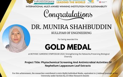 Dr. Munira was Awarded a Gold Medal at Botanic Gardens Symposiums 2024