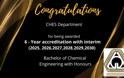 CHES Undergraduate Programme received 6-Year Accreditation with Interim (2025-2030)