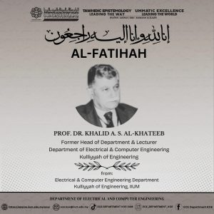 Passing our Late Prof Khalid